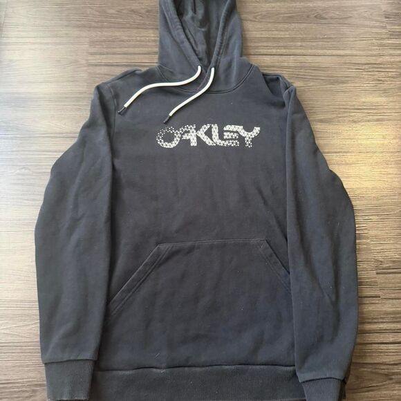 Oakley Other - Y2K Oakley black hoodie with white geometric pattern skate surf size Medium